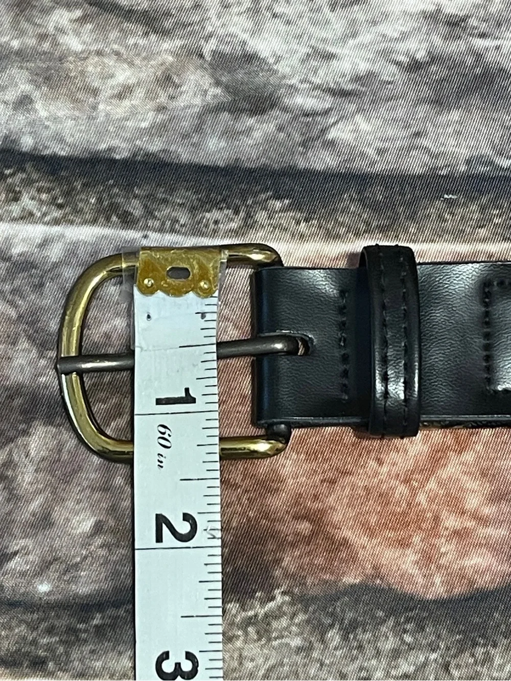 Leather Elastic Braided Woven Stretch Belt Two Tone Buckle Black Size XL 42-44